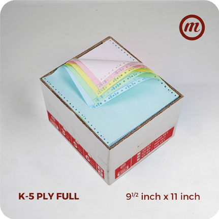 Continuous Form K - 5 Ply Full 9 1/2 inch x 11 inch / 2