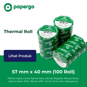 banner thermal roll paper 57 mm x 40 mm