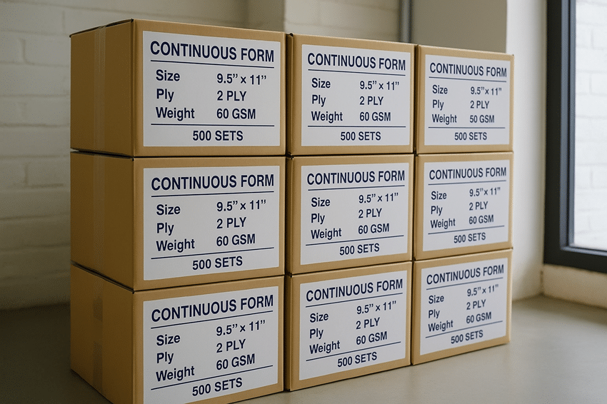 Tumpukkan box kertas