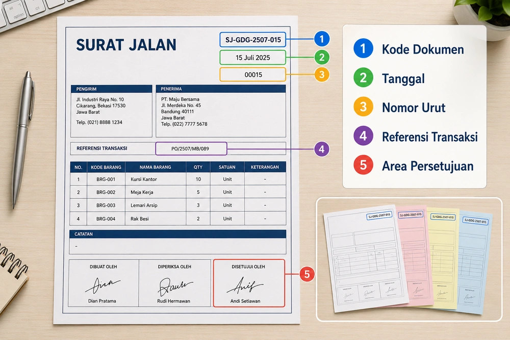 Penyesuaian kode dengan jenis kertas